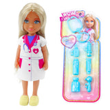 Miniatyrdocka doktor 13 cm med medicinska tillbehör set