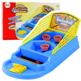 Mini basketbollsspel bordsspel med bollkastare, 6 bollar och 4 korgar