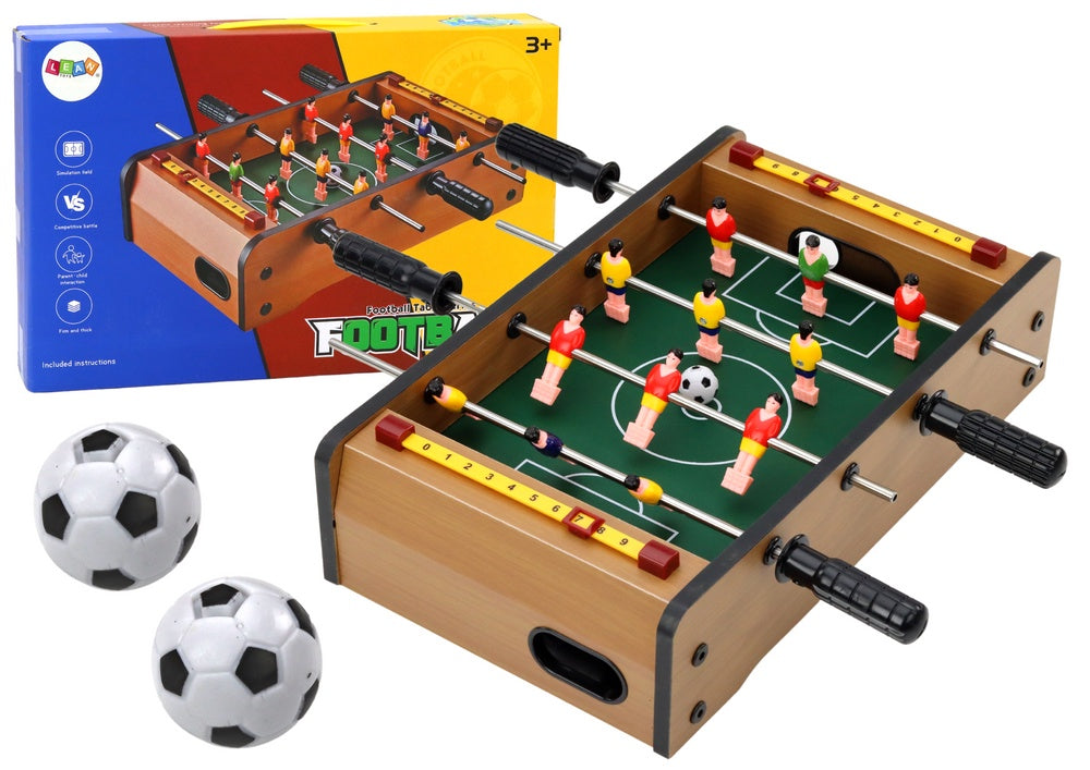 Mini bordfotboll i trä 36x21,5 cm med poängtavla, från 3 år