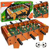 Mini bordfotbollsspel 50x25 cm MDF med poängtavlor, 2 bollar