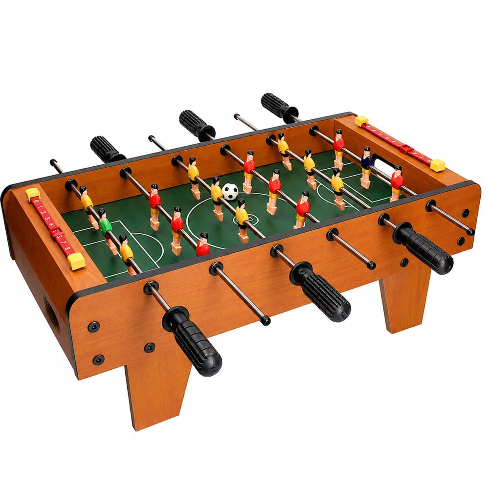 Mini bordfotbollsspel 50x25 cm MDF med poängtavlor, 2 bollar