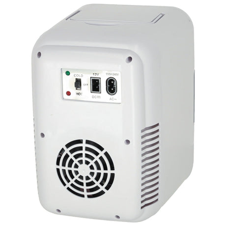 Mini el-kylskåp 4L kyl/värme 12V/110-220V för bil & hem vit