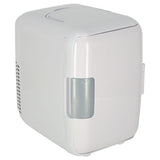 Mini el-kylskåp 4L kyl/värme 12V/110-220V för bil & hem vit
