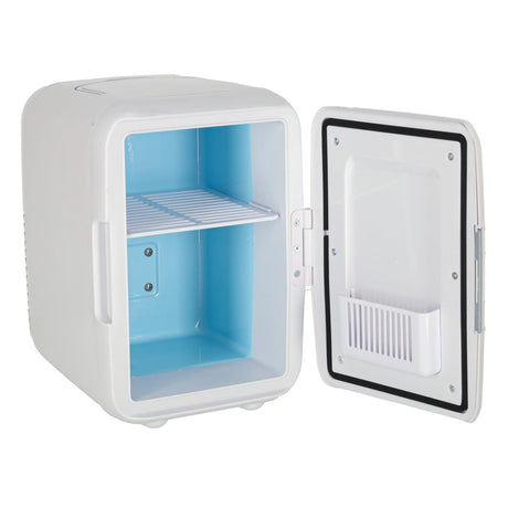 Mini el-kylskåp 4L kyl/värme 12V/110-220V för bil & hem vit