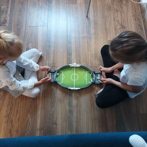 Mini fotbollsspel bordsspel 2 spelare med 3 bollar 47x10x22,5 cm