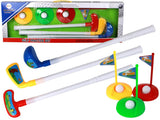 Mini golfset för barn 3+ med 3 klubbor, 3 bollar och 3 mål