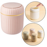 Mini soptunna med push-lock i plast 16,5x13x13 cm rosa