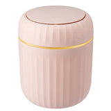 Mini soptunna med push-lock i plast 16,5x13x13 cm rosa