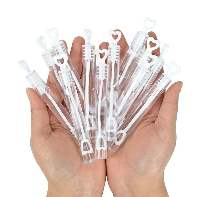 Mini såpbubblor 48-pack 4,5 ml transparenta flaskor för fest/bröllop
