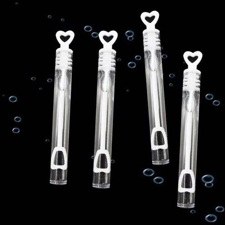 Mini såpbubblor 48-pack 4,5 ml transparenta flaskor för fest/bröllop