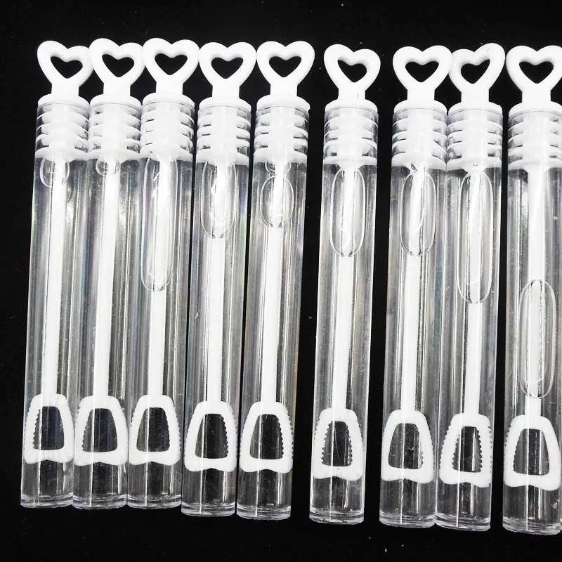 Mini såpbubblor 48-pack 4,5 ml transparenta flaskor för fest/bröllop
