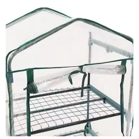 Mini växthus för balkong 4 hyllor 69x49x157 cm PVC-överdrag