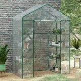 Mini växthus med 4 hyllor PVC transparent 195x143x73 cm