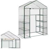 Mini växthus med 4 hyllor PVC transparent 195x143x73 cm
