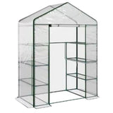 Mini växthus med 4 hyllor PVC transparent 195x143x73 cm