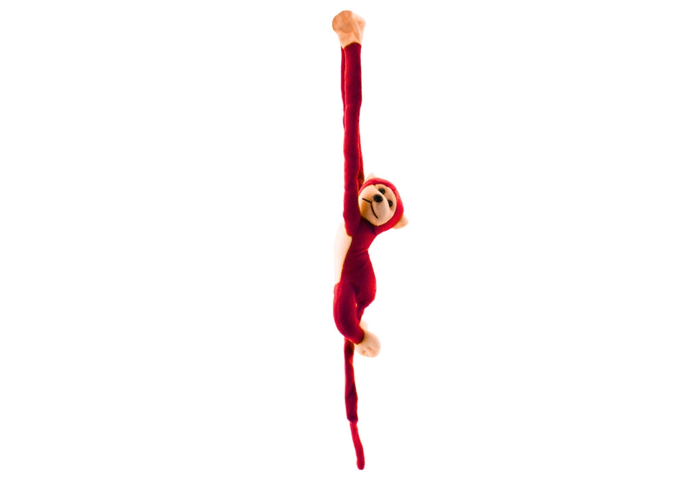 Mjuk apa maskot 80 cm med ljud och kardborreband, från 3 år