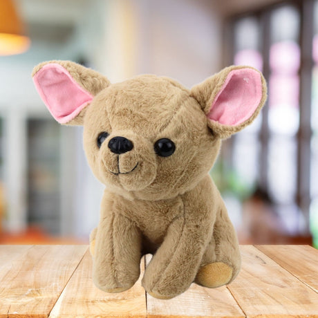 Mjukisdjur Chihuahua hund plysch beige 22 cm