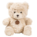 Mjukisdjur nalle beige 25 cm med medaljong