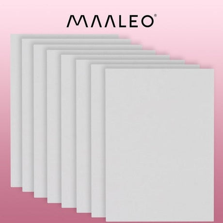 Målarduk på MDF 30x40 cm 8-pack primad vit bomull 180 g/m²