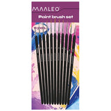Målarpenselset 11 st nylon, storlek 00000-7, för akryl/akvarell