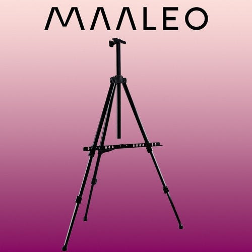 Målarstativ A-form justerbart 77-160 cm svart med fodral