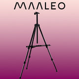 Målarstativ A-form justerbart 77-160 cm svart med fodral