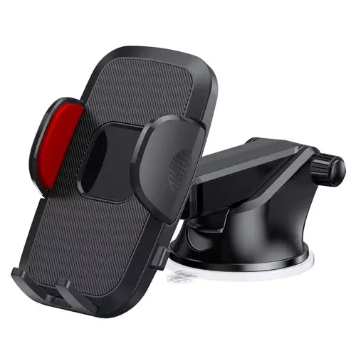 Mobilhållare bil med sugkopp, teleskoparm 360° rotation 4-7" svart