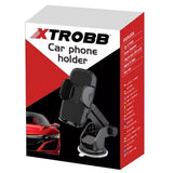 Mobilhållare bil med sugkopp, teleskoparm 360° rotation 4-7" svart