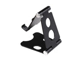 Mobilhållare/surfplatteställ vikbar metall svart justerbar 9,5 cm