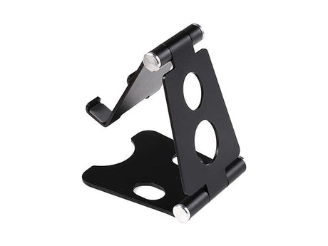 Mobilhållare/surfplatteställ vikbar metall svart justerbar 9,5 cm