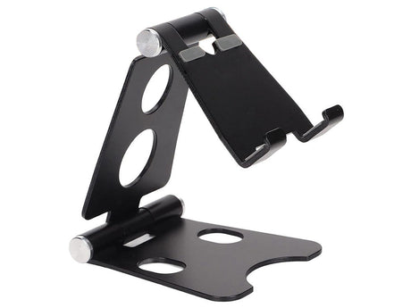 Mobilhållare/surfplatteställ vikbar metall svart justerbar 9,5 cm