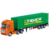 Modellastbil med containertrailer 1:50 metall/plast 29 cm