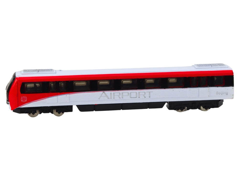 Modelltåg i metall 1:48 röd/vit 15 cm samlarmodell CE EN71 3+