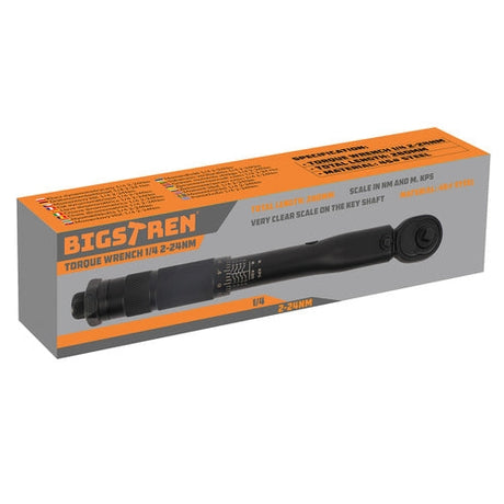 Momentnyckel 1/4" 2-24 Nm med kalibreringscertifikat och fodral