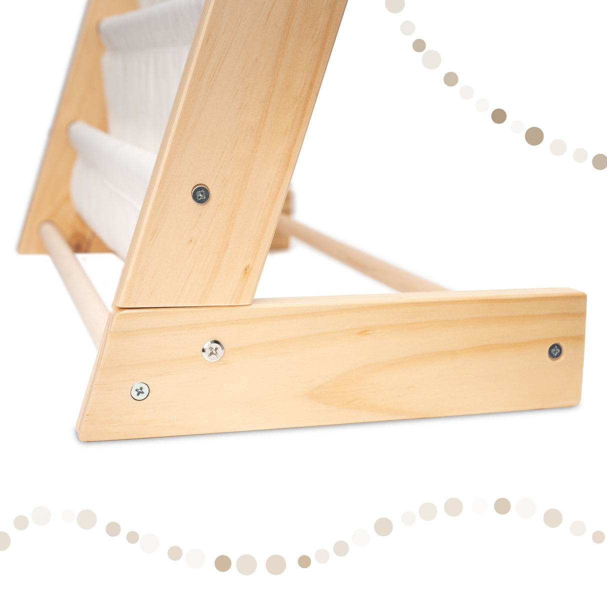 Montessori barnbokhylla med 6 fickor, trä/bomull, 63x76,5x30 cm
