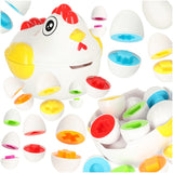 Montessori formpussel ägg 12-pack i hönbehållare, 18 mån+