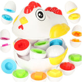 Montessori formpussel ägg 12-pack i hönbehållare, 18 mån+