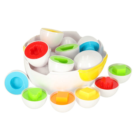 Montessori formpussel ägg 12-pack i hönbehållare, 18 mån+