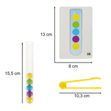 Montessori sorteringsset med bollar 40 st, tång, bricka & 24 kort