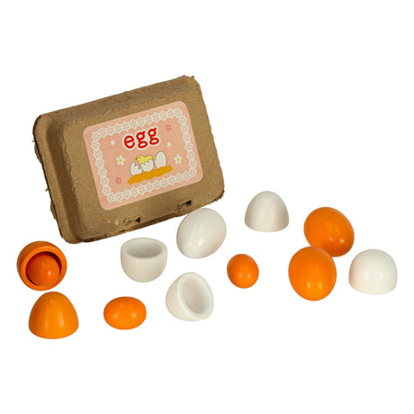 Montessori träägg leksak 7-pack med avtagbara skal, 3+ år
