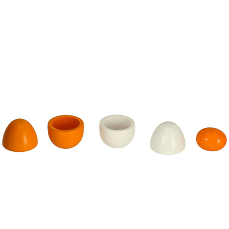 Montessori träägg leksak 7-pack med avtagbara skal, 3+ år