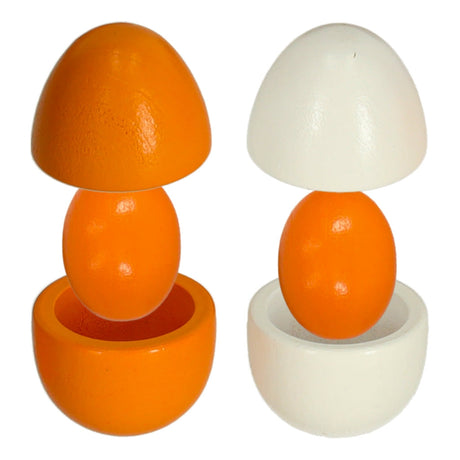 Montessori träägg leksak 7-pack med avtagbara skal, 3+ år