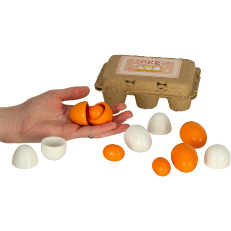 Montessori träägg leksak 7-pack med avtagbara skal, 3+ år