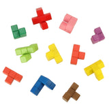 Montessori träpussel torn med klossar 13 delar, 3 svårighetsgrader
