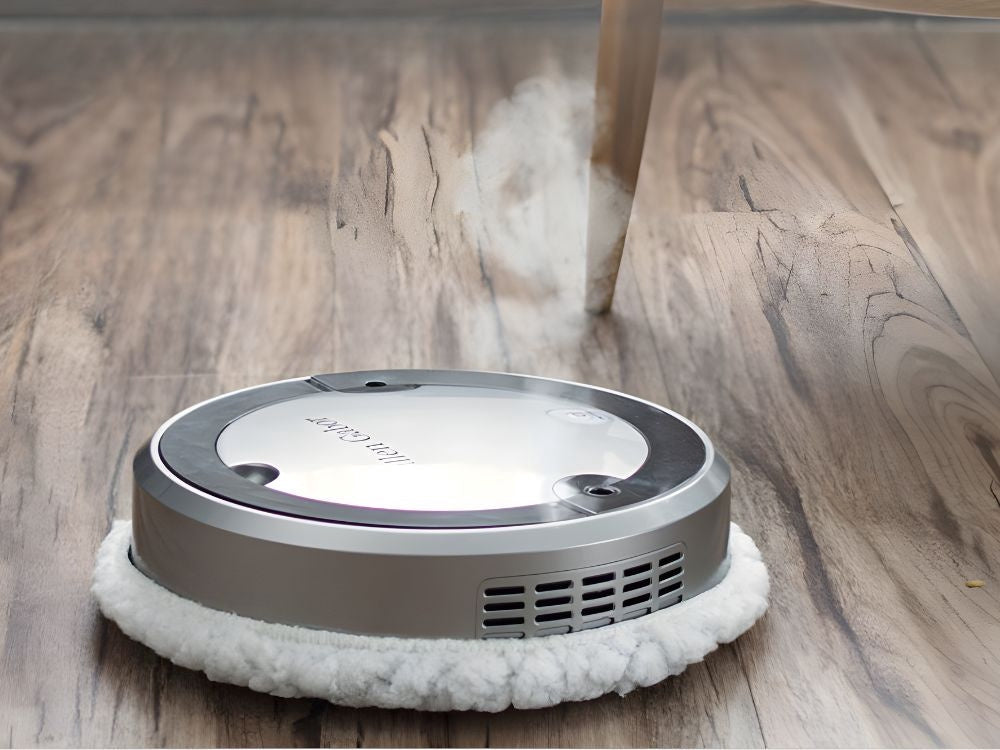 Mopprobot med UV-lampa batteridriven silver Ø22,5 cm 120 min