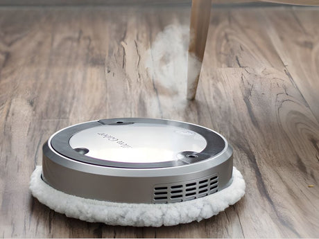Mopprobot med UV-lampa batteridriven silver Ø22,5 cm 120 min
