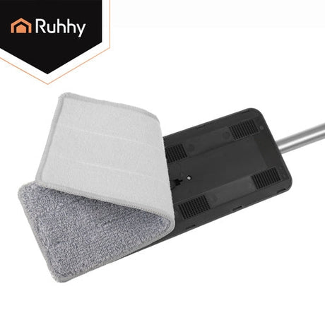 Moppöverdrag 33 cm för smal flatmopp, kardborre, 5-pack grå