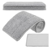 Moppöverdrag 33 cm för smal flatmopp, kardborre, 5-pack grå