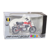 Motorcykelmodell retro röd 14,5 cm metall/plast med ljuseffekter