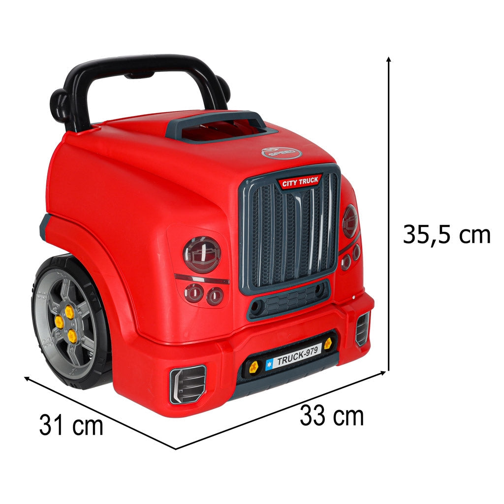 Motorsats leksak för barn 3+ med ljus/ljud, demonterbar bil 35,5 cm